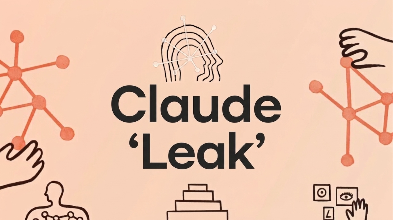 Dark terminal interface showing exposed source files and Claude Code references after a package source map leak