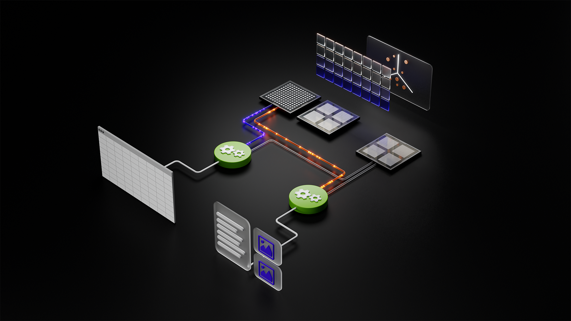 Diagram showing NVIDIA cuDF and cuVS accelerating enterprise data processing across structured and unstructured data platforms